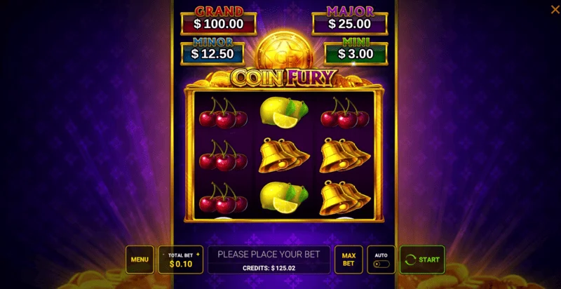 Coin Fury - main game screen
